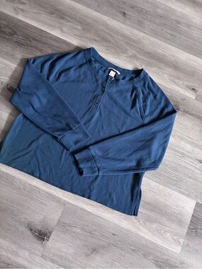 Victoria's Secret Women’s  Blue Long Sleeve Henley